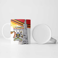Personalized Uganda Independence Day Ceramic Mug Independence Monument - Coat Of Arms - Wonder Print Shop