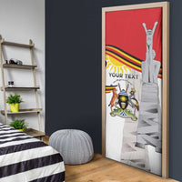 Uganda Independence Day Door Cover Independence Monument - Coat Of Arms - Wonder Print Shop
