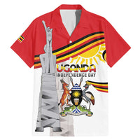 Personalized Uganda Independence Day Family Matching Mermaid Dress and Hawaiian Shirt Independence Monument - Coat Of Arms - Wonder Print Shop