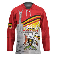 Personalized Uganda Independence Day Hockey Jersey Independence Monument - Coat Of Arms - Wonder Print Shop