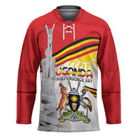 Personalized Uganda Independence Day Hockey Jersey Independence Monument - Coat Of Arms - Wonder Print Shop