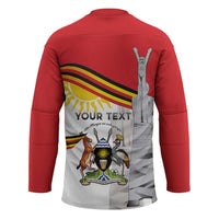 Personalized Uganda Independence Day Hockey Jersey Independence Monument - Coat Of Arms - Wonder Print Shop