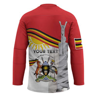 Personalized Uganda Independence Day Hockey Jersey Independence Monument - Coat Of Arms - Wonder Print Shop