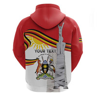Personalized Uganda Independence Day Hoodie Independence Monument - Coat Of Arms - Wonder Print Shop
