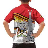 Personalized Uganda Independence Day Kid Hawaiian Shirt Independence Monument - Coat Of Arms - Wonder Print Shop