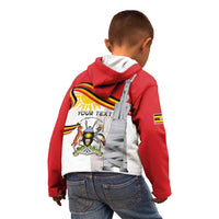 Personalized Uganda Independence Day Kid Hoodie Independence Monument - Coat Of Arms - Wonder Print Shop
