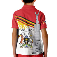 Personalized Uganda Independence Day Kid Polo Shirt Independence Monument - Coat Of Arms - Wonder Print Shop