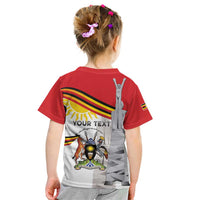 Personalized Uganda Independence Day Kid T Shirt Independence Monument - Coat Of Arms - Wonder Print Shop