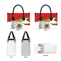 Uganda Independence Day Leather Bag Independence Monument - Coat Of Arms - Wonder Print Shop