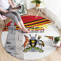 Uganda Independence Day Round Carpet Independence Monument - Coat Of Arms - Wonder Print Shop