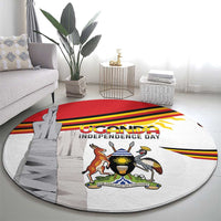 Uganda Independence Day Round Carpet Independence Monument - Coat Of Arms - Wonder Print Shop