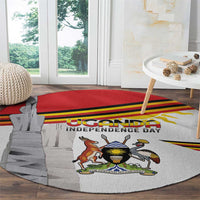 Uganda Independence Day Round Carpet Independence Monument - Coat Of Arms - Wonder Print Shop