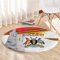 Uganda Independence Day Round Carpet Independence Monument - Coat Of Arms - Wonder Print Shop