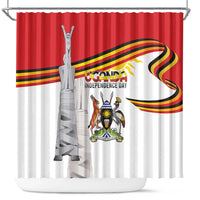 Uganda Independence Day Shower Curtain Independence Monument - Coat Of Arms - Wonder Print Shop