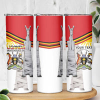 Personalized Uganda Independence Day Skinny Tumbler Independence Monument - Coat Of Arms - Wonder Print Shop