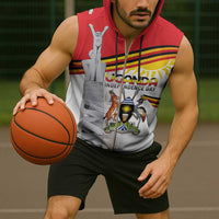 Personalized Uganda Independence Day Sleeveless Zip Hoodie Independence Monument - Coat Of Arms - Wonder Print Shop