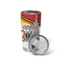 Personalized Uganda Independence Day Tumbler Cup Independence Monument - Coat Of Arms - Wonder Print Shop