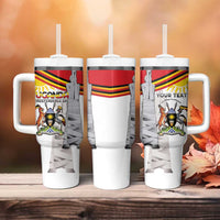 Personalized Uganda Independence Day Tumbler With Handle Independence Monument - Coat Of Arms - Wonder Print Shop