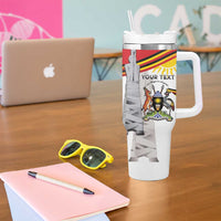Personalized Uganda Independence Day Tumbler With Handle Independence Monument - Coat Of Arms - Wonder Print Shop