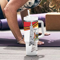 Personalized Uganda Independence Day Tumbler With Handle Independence Monument - Coat Of Arms - Wonder Print Shop