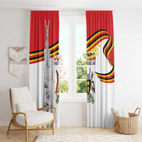 Uganda Independence Day Window Curtain Independence Monument - Coat Of Arms - Wonder Print Shop