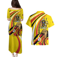 Uganda Couples Matching Puletasi and Hawaiian Shirt 63rd Anniversary Of Independence - Wonder Print Shop