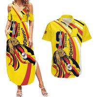 Uganda Couples Matching Summer Maxi Dress and Hawaiian Shirt 63rd Anniversary Of Independence - Wonder Print Shop