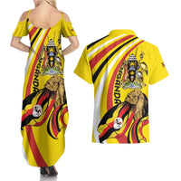 Uganda Couples Matching Summer Maxi Dress and Hawaiian Shirt 63rd Anniversary Of Independence - Wonder Print Shop