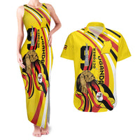 Uganda Couples Matching Tank Maxi Dress and Hawaiian Shirt 63rd Anniversary Of Independence - Wonder Print Shop