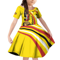 Uganda Family Matching Off Shoulder Short Dress and Hawaiian Shirt 63rd Anniversary Of Independence - Wonder Print Shop