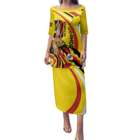 Uganda Family Matching Puletasi and Hawaiian Shirt 63rd Anniversary Of Independence - Wonder Print Shop