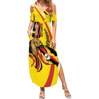Uganda Family Matching Summer Maxi Dress and Hawaiian Shirt 63rd Anniversary Of Independence - Wonder Print Shop