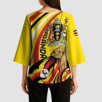 Uganda Kimono Sleeve Blouse 63rd Anniversary Of Independence - Wonder Print Shop