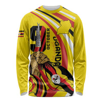 Uganda Long Sleeve Shirt 63rd Anniversary Of Independence - Wonder Print Shop