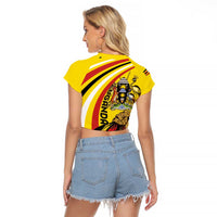 Uganda Raglan Cropped T Shirt 63rd Anniversary Of Independence - Wonder Print Shop