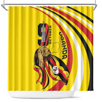 Uganda Shower Curtain 63rd Anniversary Of Independence - Wonder Print Shop