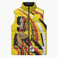 Uganda Sleeveless Puffer Jacket 63rd Anniversary Of Independence - Wonder Print Shop