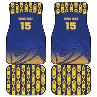 Custom Barbados Pride Cricket Car Mats Dwarf Poinciana Flower Sporty Style - Wonder Print Shop