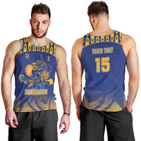 Custom Barbados Pride Cricket Men Tank Top Dwarf Poinciana Flower Sporty Style - Wonder Print Shop