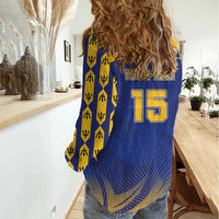 Custom Barbados Pride Cricket Women Casual Shirt Dwarf Poinciana Flower Sporty Style - Wonder Print Shop