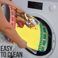 Senegal Christmas Bathroom Set Black Santa Playing Djembe Drum - Wonder Print Shop