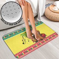 Senegal Christmas Bathroom Set Black Santa Playing Djembe Drum - Wonder Print Shop