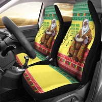 Senegal Christmas Car Seat Cover Black Santa Playing Djembe Drum - Wonder Print Shop