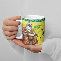 Senegal Christmas Ceramic Mug Black Santa Playing Djembe Drum - Wonder Print Shop