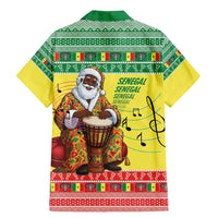 Senegal Christmas Family Matching Mermaid Dress and Hawaiian Shirt Black Santa Playing Djembe Drum - Wonder Print Shop