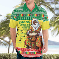 Senegal Christmas Hawaiian Shirt Black Santa Playing Djembe Drum - Wonder Print Shop