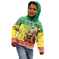 Senegal Christmas Kid Hoodie Black Santa Playing Djembe Drum - Wonder Print Shop