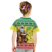 Senegal Christmas Kid T Shirt Black Santa Playing Djembe Drum - Wonder Print Shop