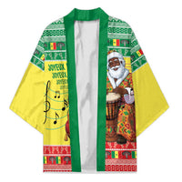 Senegal Christmas Kimono Black Santa Playing Djembe Drum - Wonder Print Shop