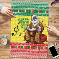 Senegal Christmas Puzzle Black Santa Playing Djembe Drum - Wonder Print Shop